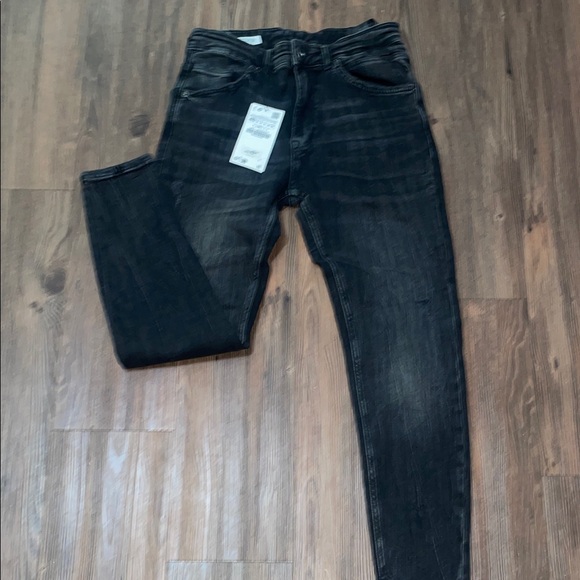 Zara Men's Black Wash Jeans,EU 40/US 31 waist!NWT - Picture 2 of 10